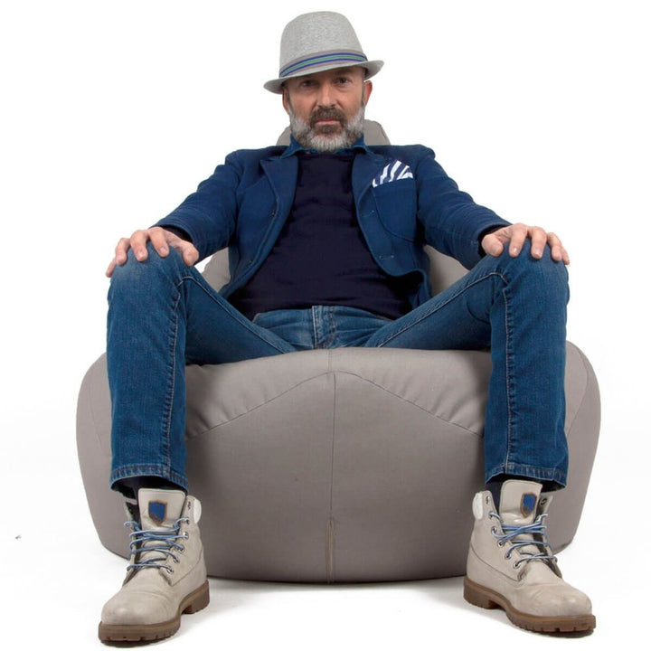 Poltrona Sacco da giardino in palline di polistirolo e tessuto acrilico 68 SESSANTOTTO Marrone Tortora by Arketicom (2022325747781)