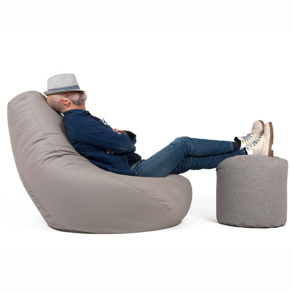 Poltrona Sacco da esterni in palline di polistirolo e tessuto acrilico 68 SESSANTOTTO Marrone Tortora by Arketicom (2022325747781)