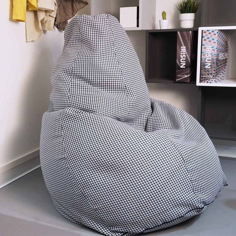 Pouf Poltrona Pera Kawin Shopping Online - Sacco Puf Gigante In PVC Lavabile, Blu Notte 85x98cm