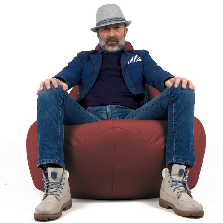 Poltrona Sacco da giardino in palline di polistirolo e tessuto acrilico 68 SESSANTOTTO Bordeaux by Arketicom (2022325747781)