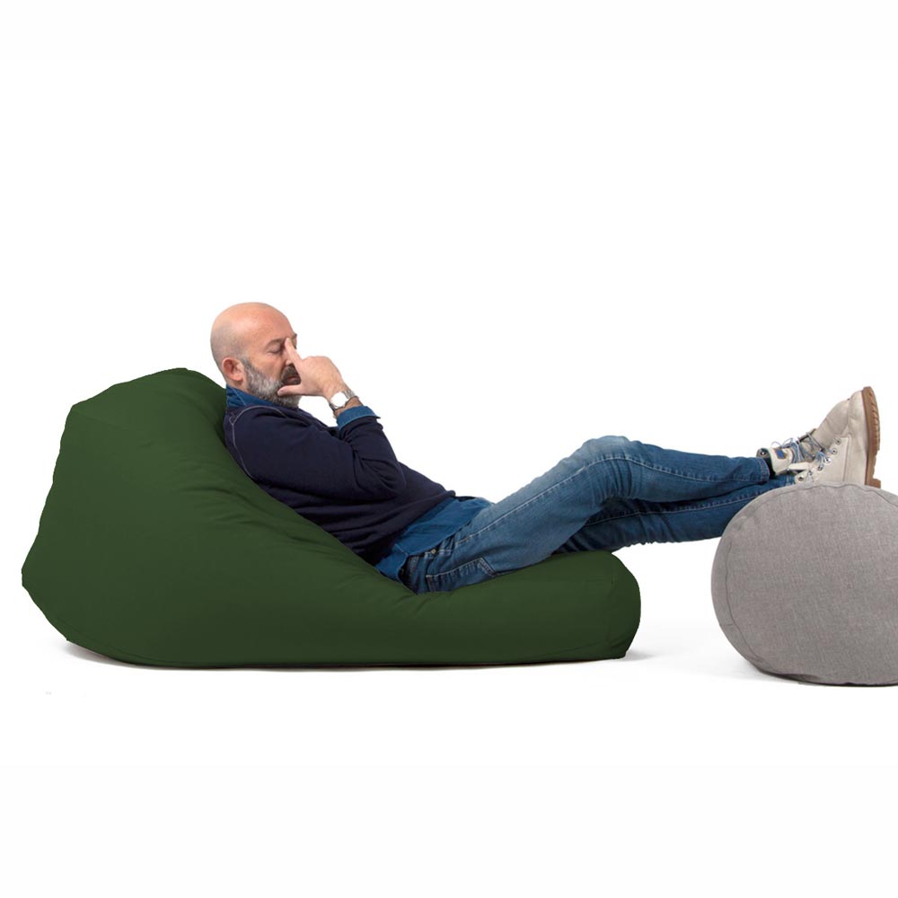 Poltrona Sacco da giardino in palline di polistirolo e tessuto acrilico 68 SESSANTOTTO Verde Oliva by Arketicom (2022325747781)