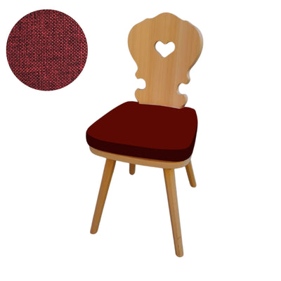 Cuscino per sedia tirolese rosso bordeaux, Arketicom