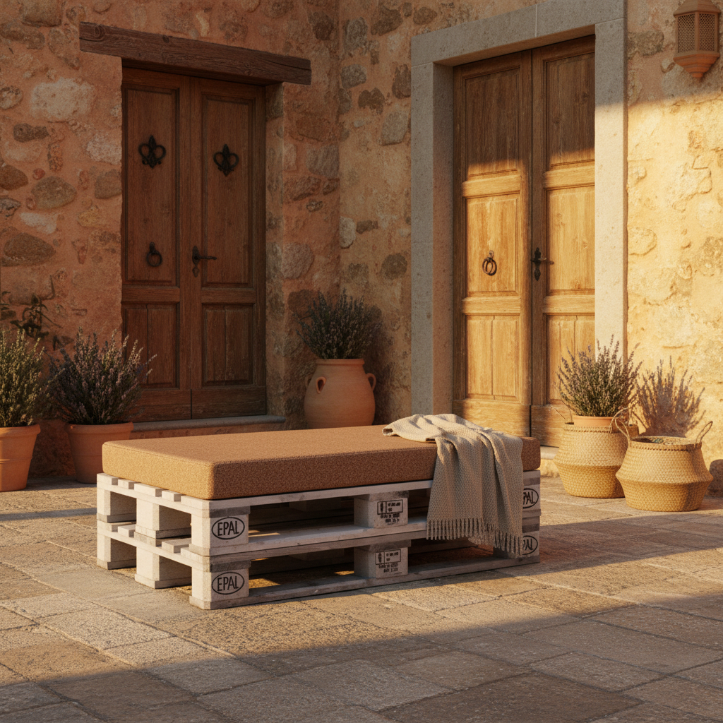 Cuscino per Pallet, Cuscino per divanetti in poliuretano 60x80 