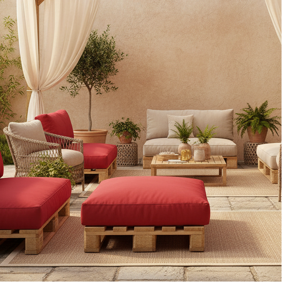 SOFT PALLET, Cuscino Seduta Pallet Morbido per Esterni 60x60