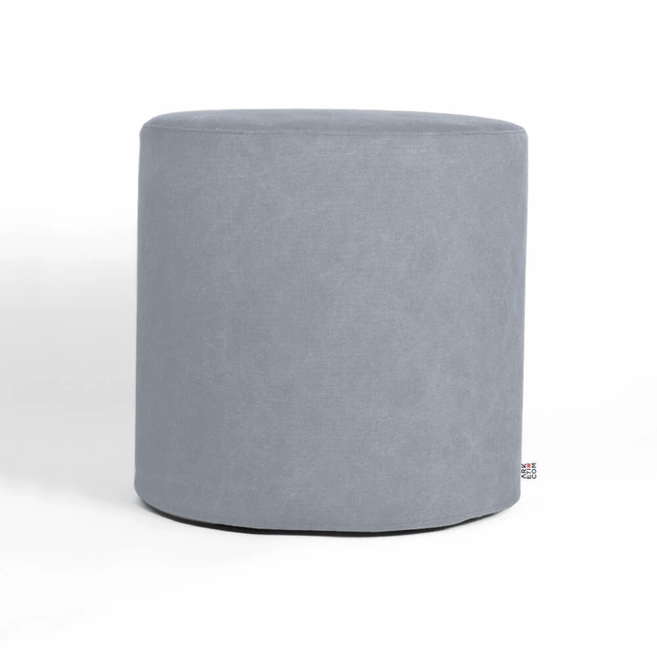 CYLINDER 35, Round Cotton Pouf Footrest with Feet