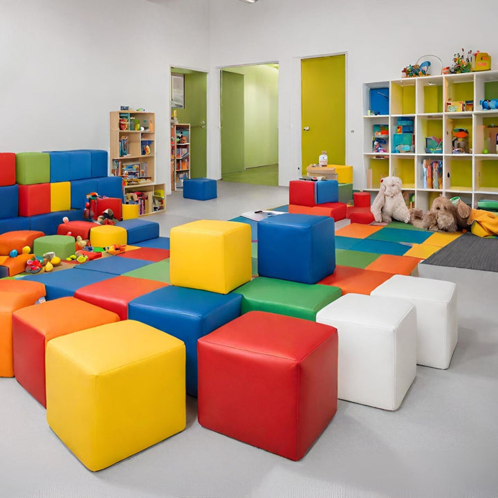 BABY DADO, Pouf in ecopelle per bambini 25x25 cm Arketicom