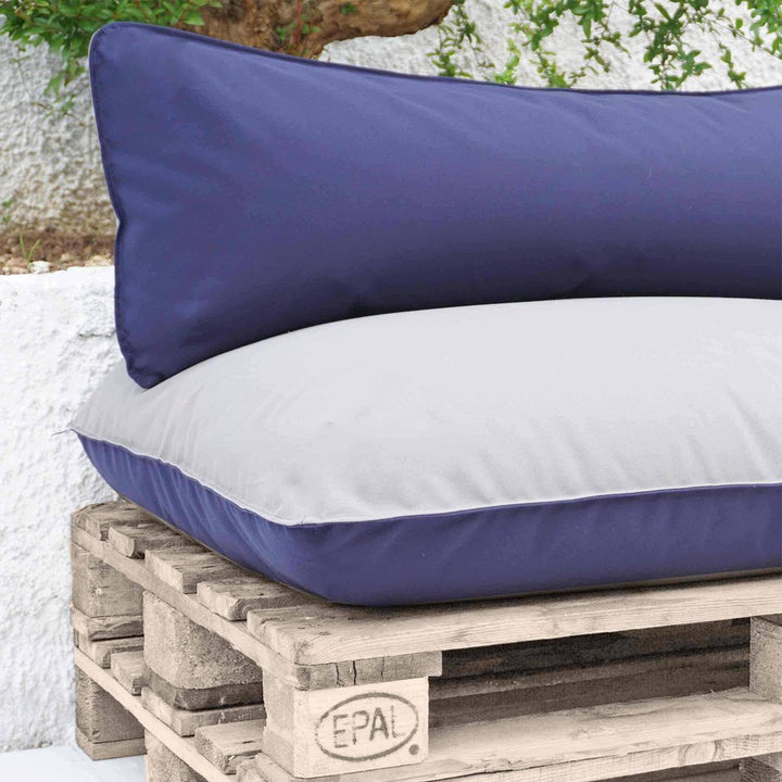 Cuscino per panche in Pallet da esterni, schienale 120x40 cm sfoderabile morbido blu e grigio (6171209924802))#color_Ocean:-Grigio-Chiaro-e-Blu-Medio (6171209629890)