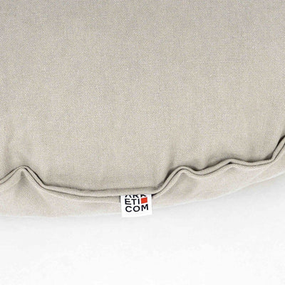ANDROMEDA | Cuscino da pavimento ellittico in cotone (6072032559298) #color_Bianco-Crema