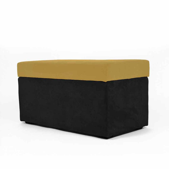 Pouf Panca Contenitore con Ruote in Microfibra Giallo senape ocra  #color_giallo(2036952301637)