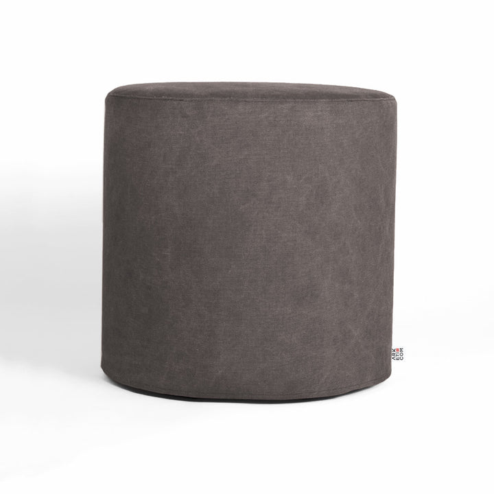 Copri pouf rotondo universale grigio scuro