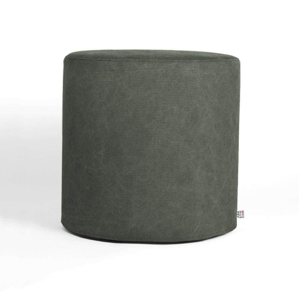 Copri pouf rotondo universale verde