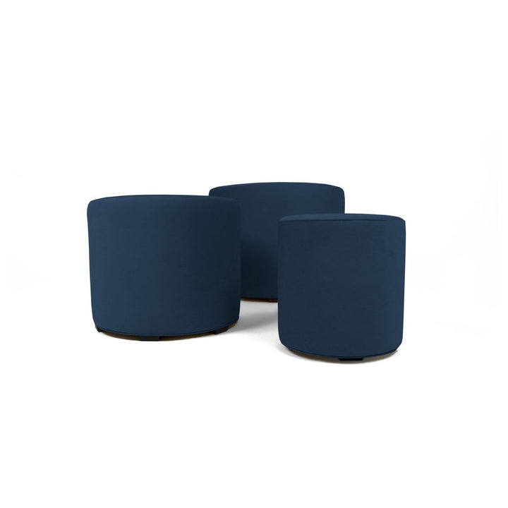 MATRIOSKA | Trio Pouf Rotondo Impilabile in Microfibra (2077341909061)