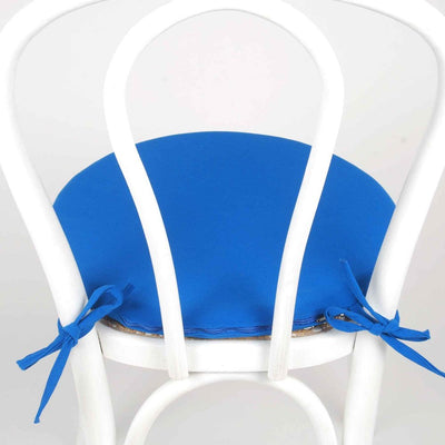 Cuscino sedia da giardino blu con alette sfoderabile per esterni Blu CIRCLE | Arketicom (2057668034629)