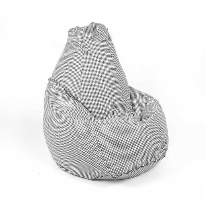 Pouf poltrona sacco pied de poule Sessantotto, Pouf a pera stile Zanotta Grigio #color_grigio (7067204714690)