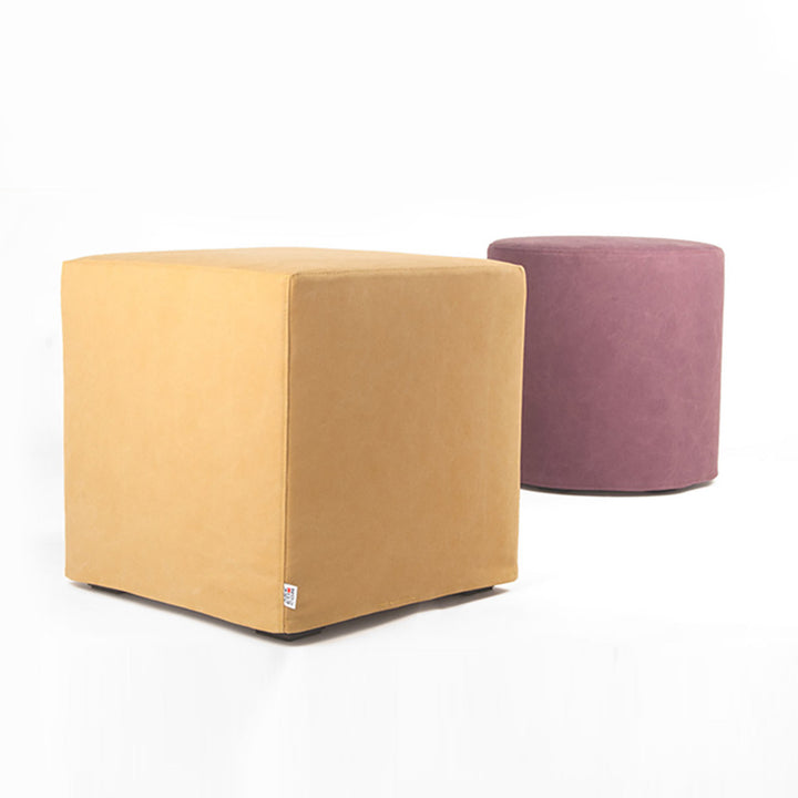 CUBE 55 | Pouf Poggiapiedi in Cotone con Piedini (6097850695874)