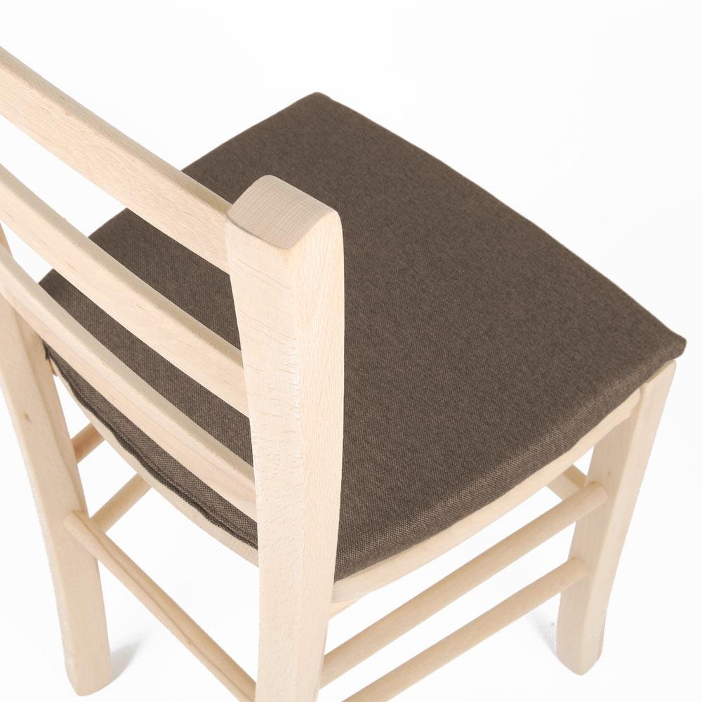 Cuscino per sedia paesana, cuscino sagomato per sedie da cucina in legno