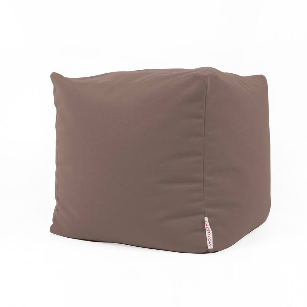 Pouf Sacco Da Giardino Sfoderabile Quadrato Marrone Cacao Melange Soft Cube Arketicom (2022246056005) (6099769622722)