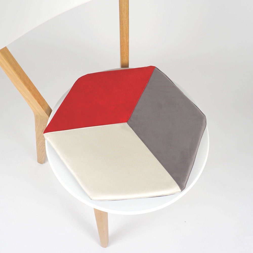 Cuscino per sedie di design, cuscino 3d esagonale Arketicom (4582882115642)