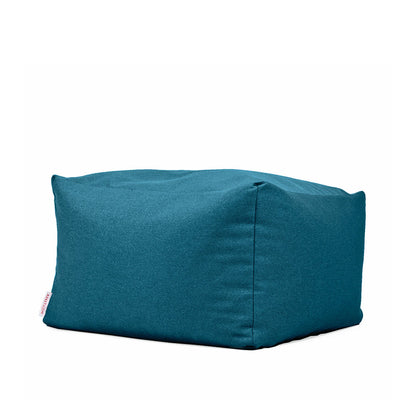Pouf a sacco quadrato in tessuto trama misto cotone misure cm 65x65x42 sfoderabile e lavabile colore blu Soft Cube Arketicom (6068573470914)