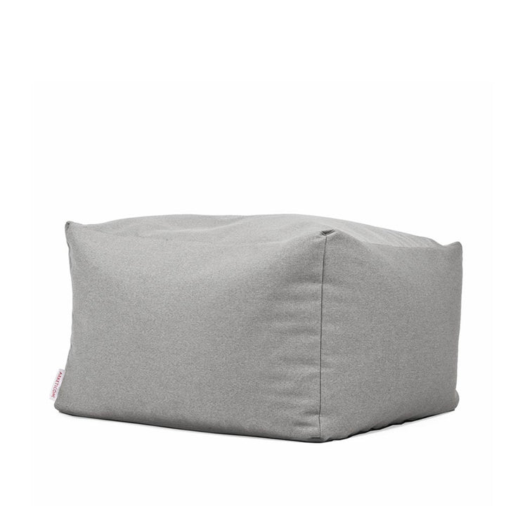 Pouf a sacco quadrato in tessuto trama misto cotone misure cm 65x65x42 sfoderabile e lavabile colore grigio chiaro Soft Cube Arketicom (6068617347266)