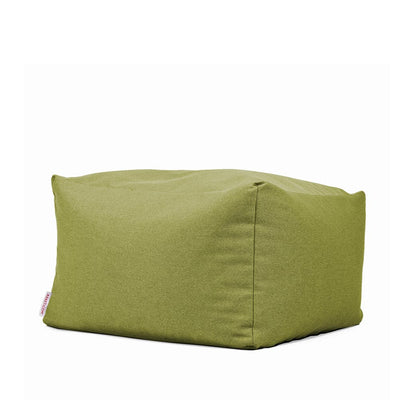 Pouf a sacco quadrato in tessuto trama misto cotone misure cm 65x65x42 sfoderabile e lavabile colore verde lime Soft Cube Arketicom (6068617347266)