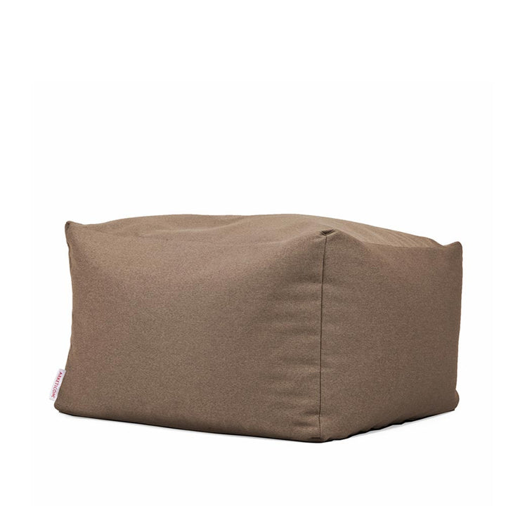 Pouf a sacco quadrato in tessuto trama misto cotone misure cm 65x65x42 sfoderabile e lavabile sabbia Soft Cube Arketicom (6068617347266)